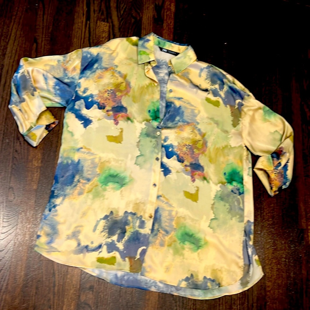 ZARA button down blouse